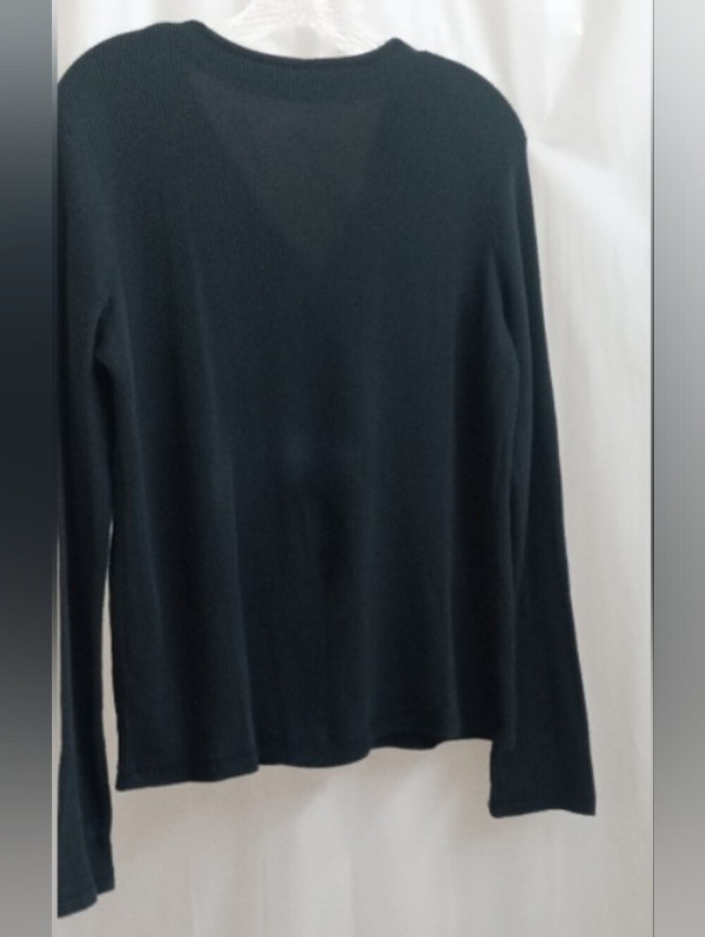 Victoria's Secret Dark Grey Thermal Cardigan Sweater w/ Bell Sleeves-Size: Large - Picture 3 of 13